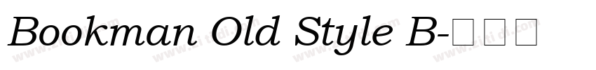 Bookman Old Style B字体转换